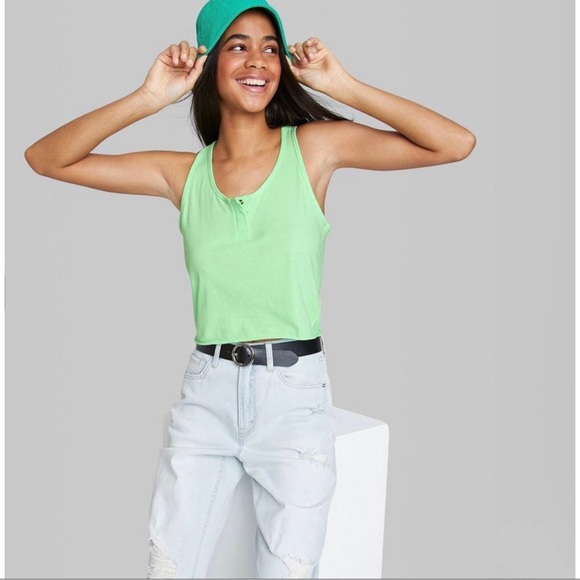 wild fable Tops - XL neon green Wild Fable cropped tank top